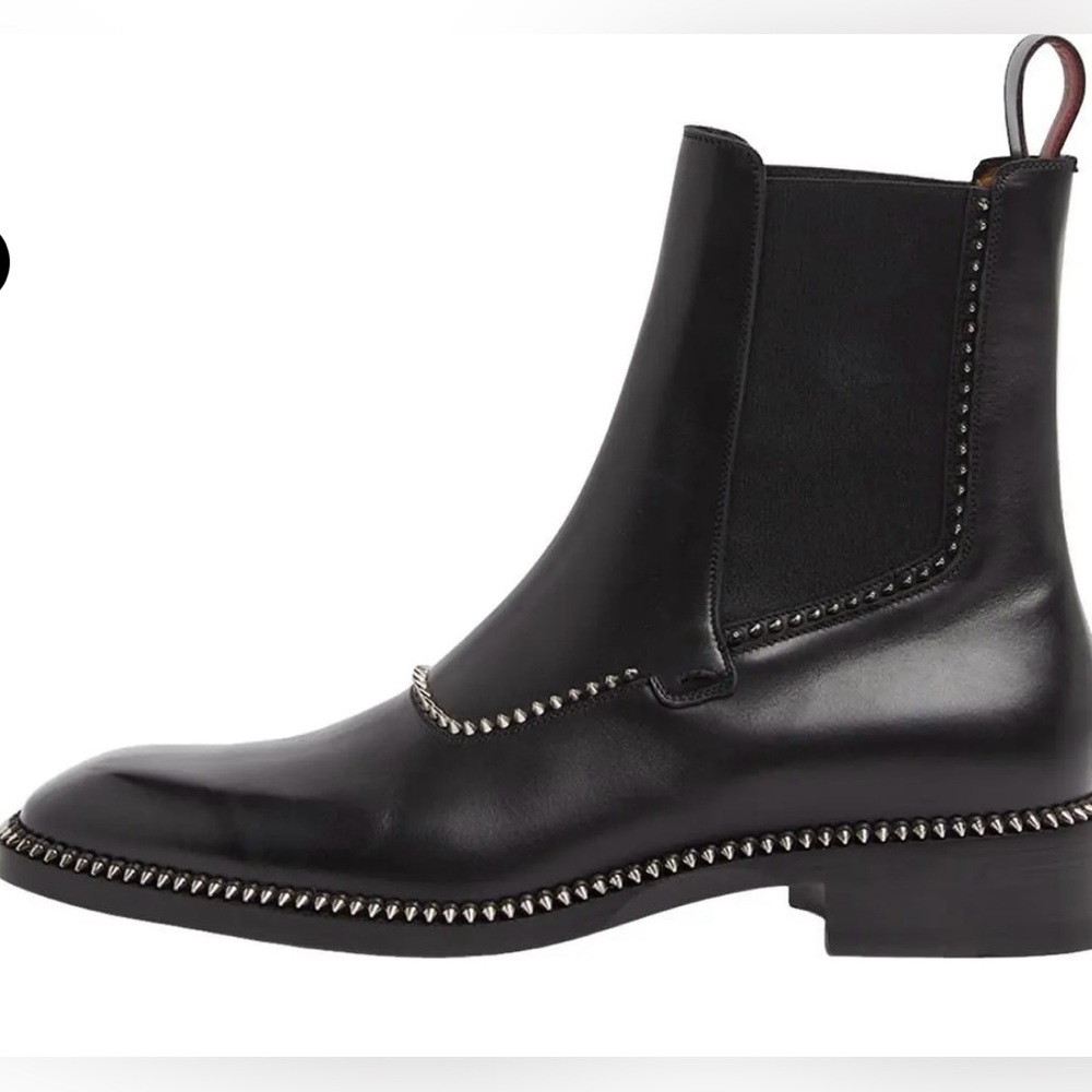 Christian Louboutin cocoriclou Black Leather Men's Boots